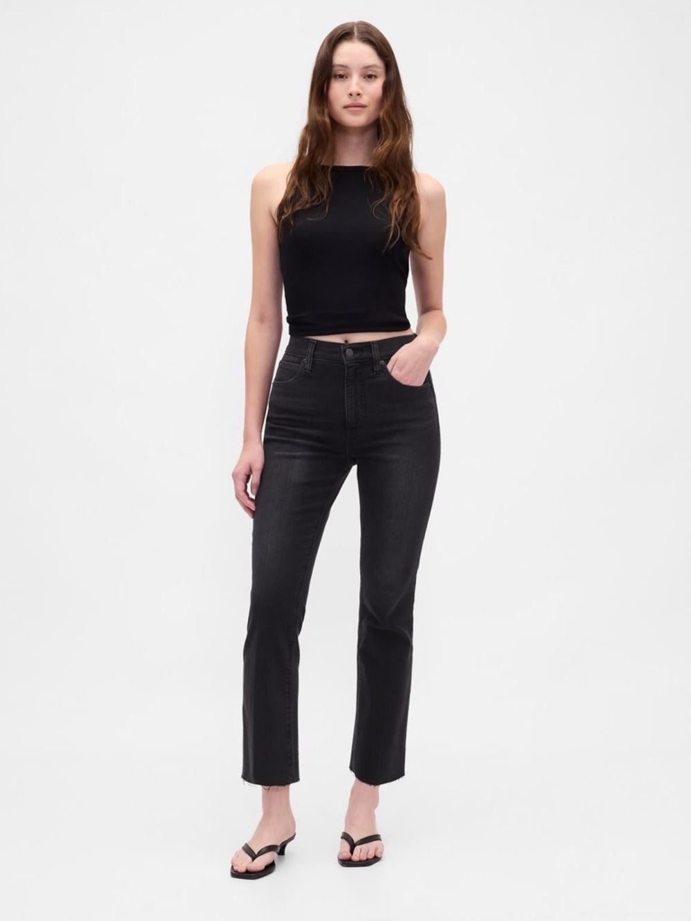 GAP High Rise Kick Fit in Black